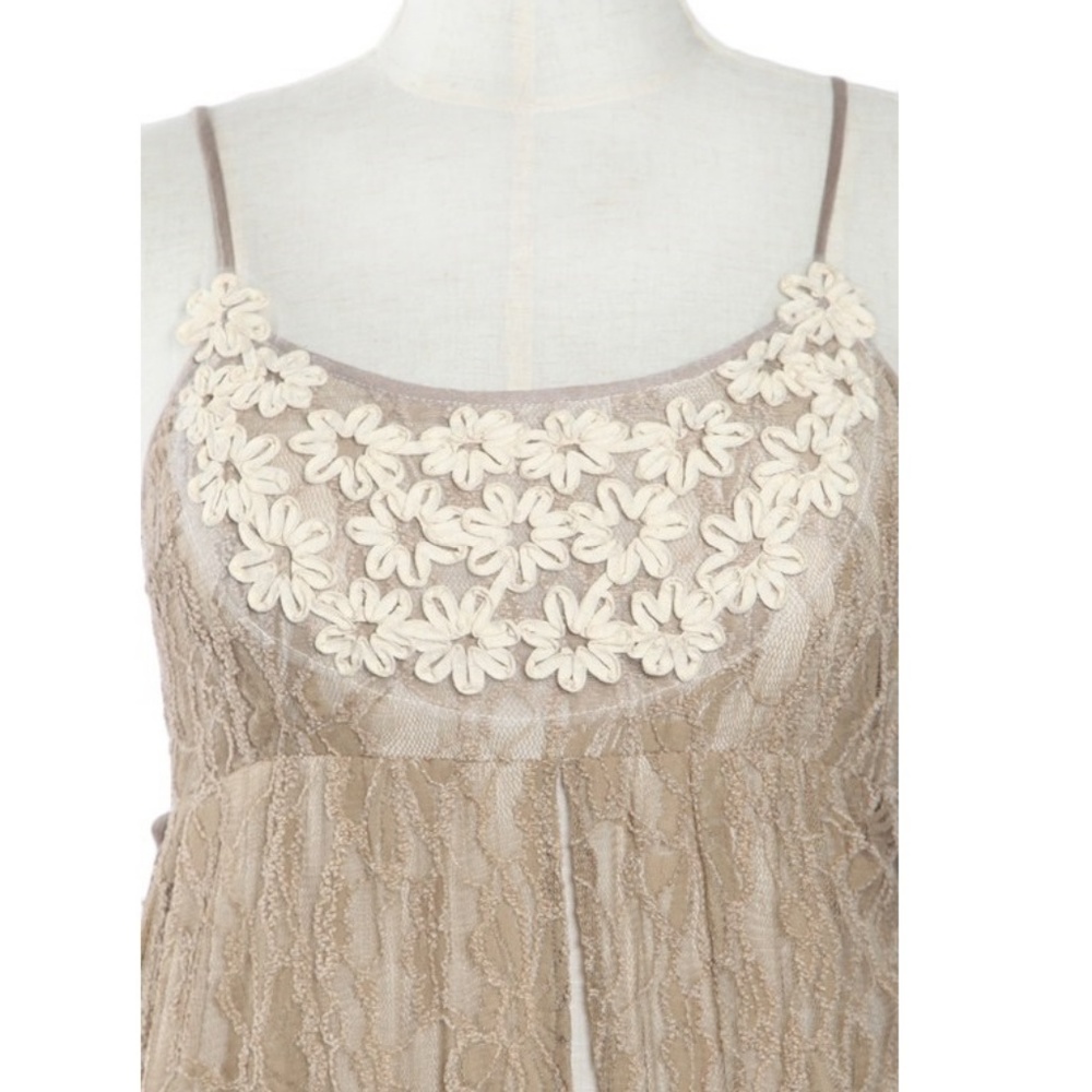 Plus Bohemian Floral Lace Ruffle Babydoll Dress - Picture 4 of 4